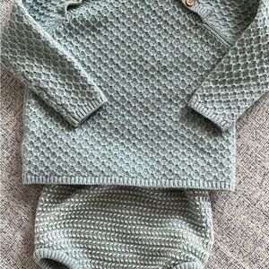 ISO Zara Knitted Baby Sweater and Bloomers Set